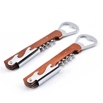 

High Quality Wine Bottle Opener Wood Handle Professional Wine Opener Multifunction Portable Screw Corkscrew Kitchen Tool