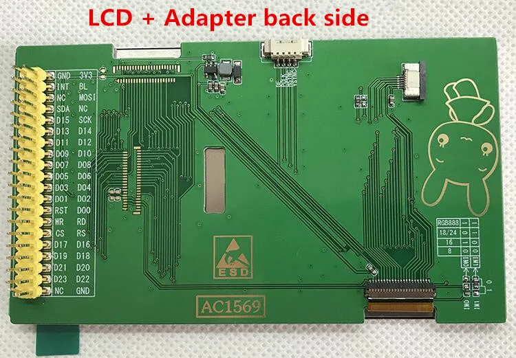 RGB STM32 тестовая плата 4,3 дюймов TFT ЖК-дисплей 480x800 резистивный емкостный сенсорный экран ips полный обзор 24 бит RGB888 LG4572