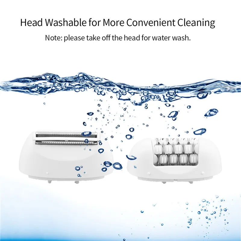 Aparador de Barbear Removedor de Pêlos Dispositivo de Barbear Elétrica Feminino Depilador Lady Shaver Indolor Depilatório Rosto Corpo Biquíni Perna Braço 2 In1 4 High Quality Eletrodomésticos