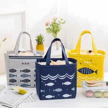 Креативная ручная сумка для ланча, изолированная сумка E695, хипстерская сумка из ткани Оксфорд, сумка из алюминиевой фольги в полоску, сумка для ланча