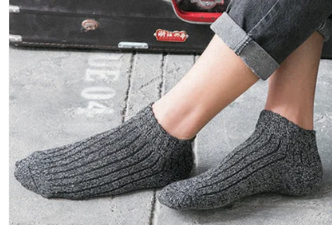 

2019 new style sock low grey no006