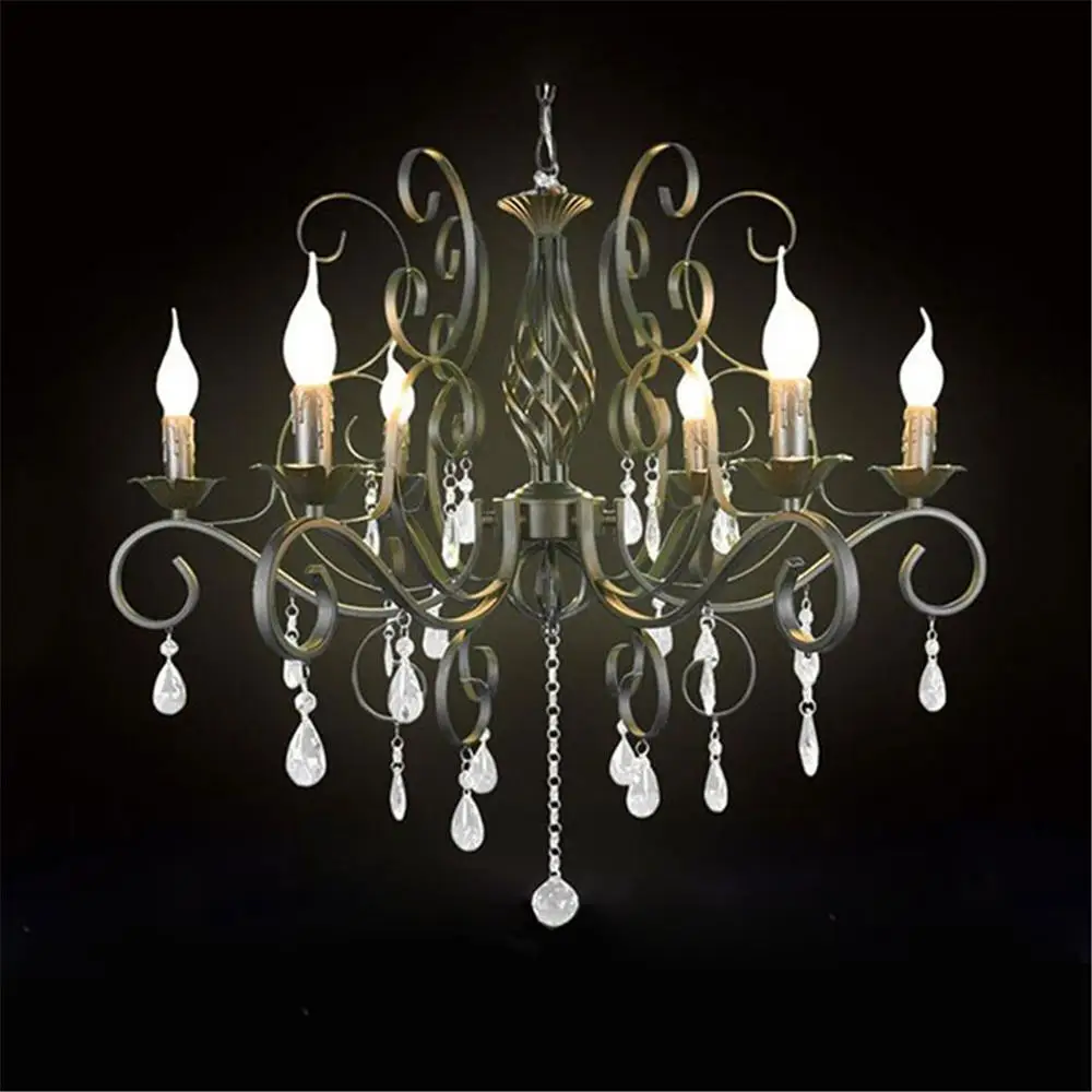 Скандинавские винтажные Люстры Европейский стиль lustre lamp ресторанный бар кованая