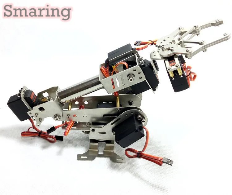 6DOF из нержавеющей стали Mechine рука робота с Mg996R сервопривод для робота DIY и интеллектуальное образование