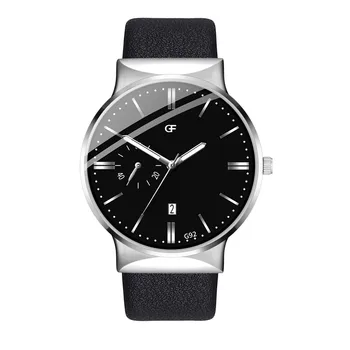 

Simple Men's Watch With Calendar часы 2020 Fashion Leather Strap Watches Classic Casual Quartz Wristwatch relogio masculino
