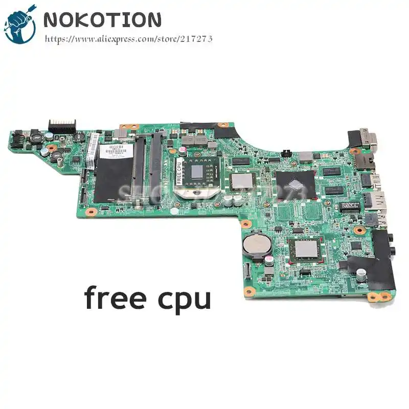 Материнская плата NOKOTION 615686-001 630833-001 для ноутбука HP Pavilion DV7-4000 DA0LX8MB6E1 Socket s1 DDR3 512 Мб GPU