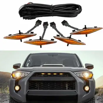 

4*Amber LED Lights For Toyota 4Runner TRD Pro Grille SR5 TRD Limited 14-19 Easy Installation Durable And Practical