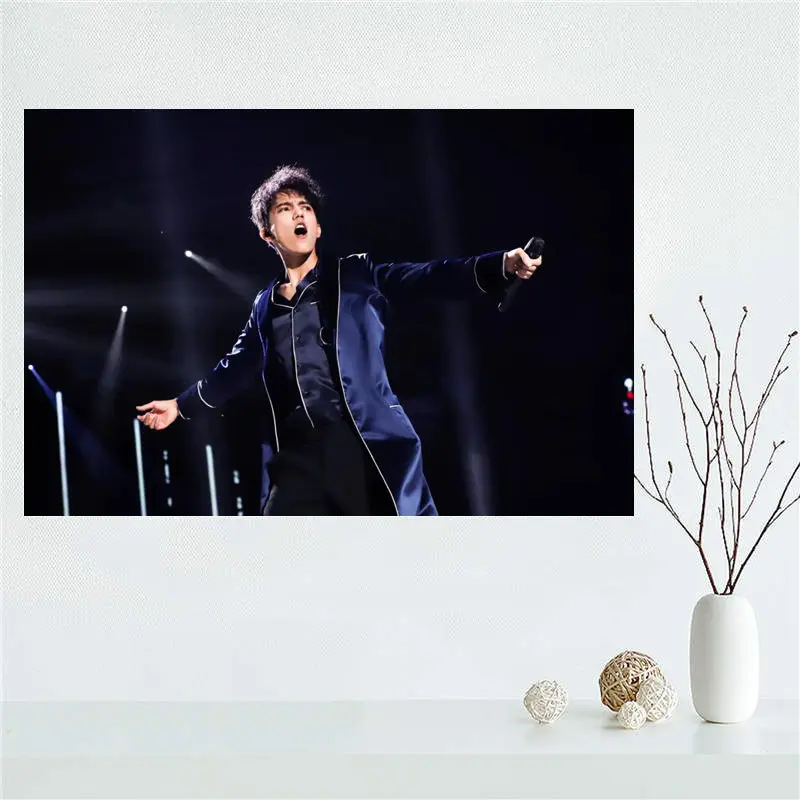 На заказ Dimash плакаты и принты настенные картины для спальни современный художественный плакат домашний Настенный декор шелковая ткань без рамы - Цвет: 6