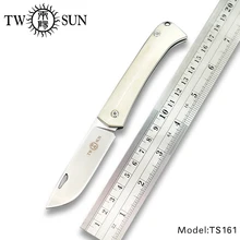 Twosun, складной карманный нож M390, походный нож, охотничьи ножи, инструмент для выживания на открытом воздухе, EDC, титановая ручка, TS161