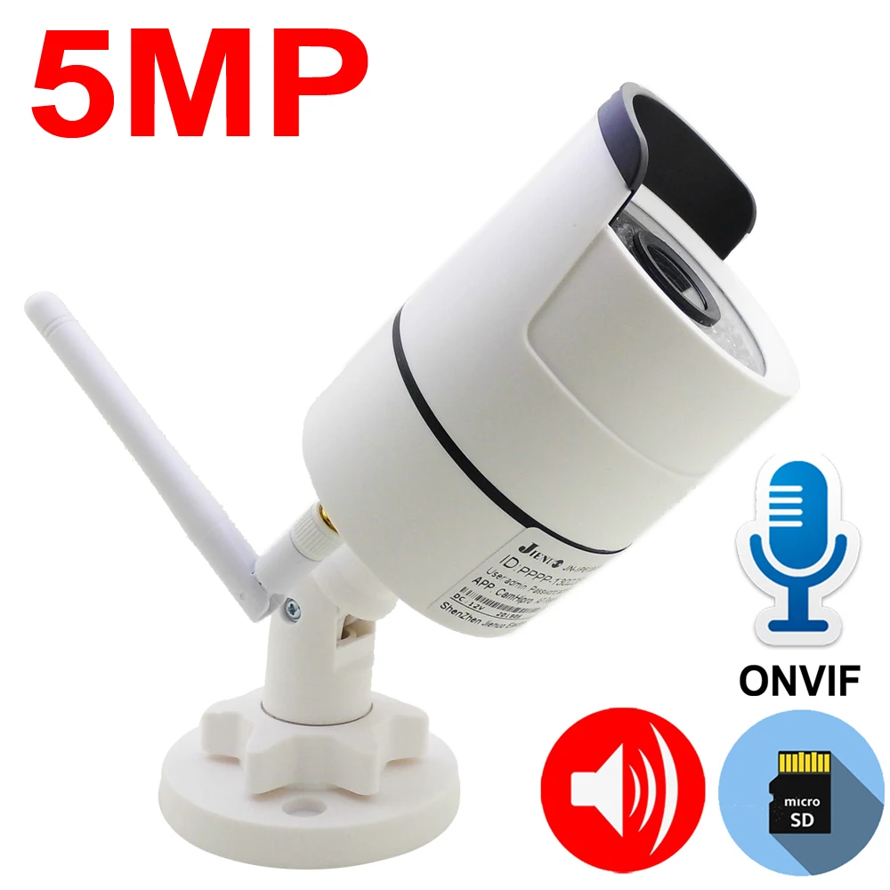 

JIENUO 5MP Wifi Camera Ip Two-Way Voice Cctv Security Surveillance Outdoor Waterproof HD Ipam Wireless Onvif Audio Home Camera