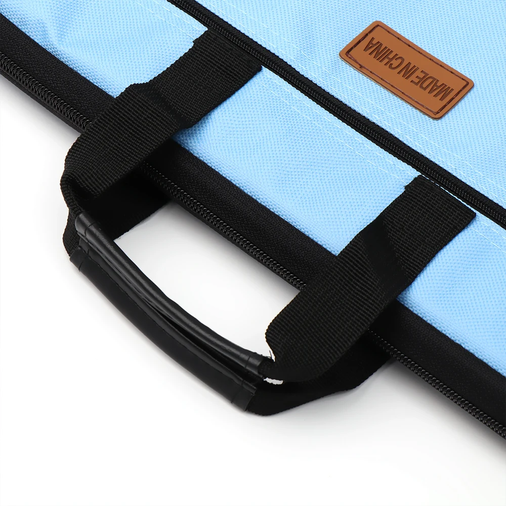 File Bag Office Folder Binder Folder 1PC Big Capacity Double Layers Book A4 File Folder Holder with Handle Zipper Waterproof Canvas Handbag Business Documents Bag