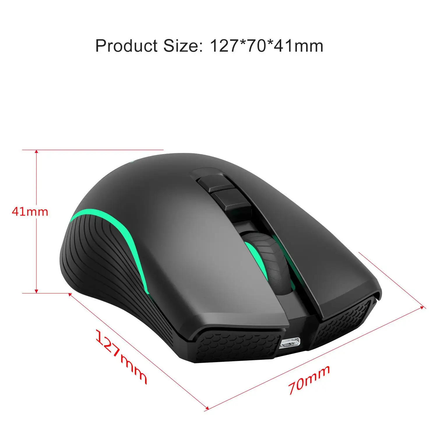 T26 2,4g беспроводная мышь type c интерфейс для зарядки игровая мышь 3 Уровня Регулируемая цветная светящаяся геймерская мышь для настольного ноутбука