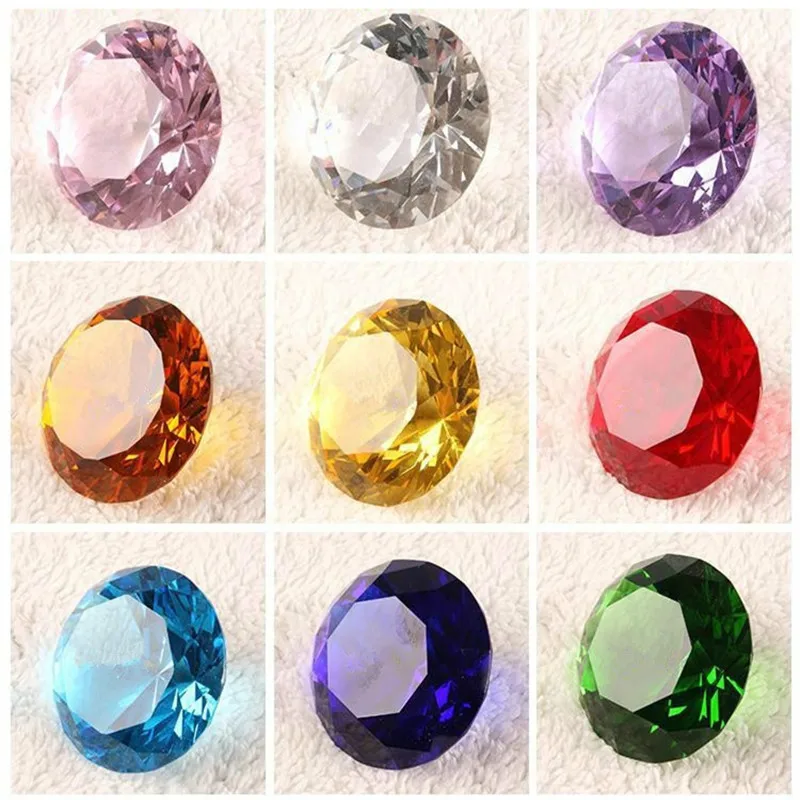 Crystal Paperweight Faceted Cut Glass Giant Diamond Jewelry Decor Craft Wedding Party Favour Decoration Gift toys gem toys party toys toy gift filler