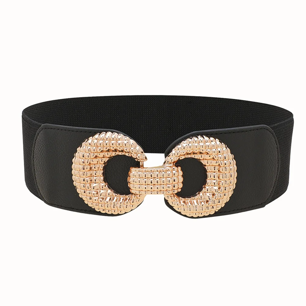 

Women Belt 2020 Gold Elastic Belts For Women Fashion Luxury Waistband Female For Coat Dress High Quality New
