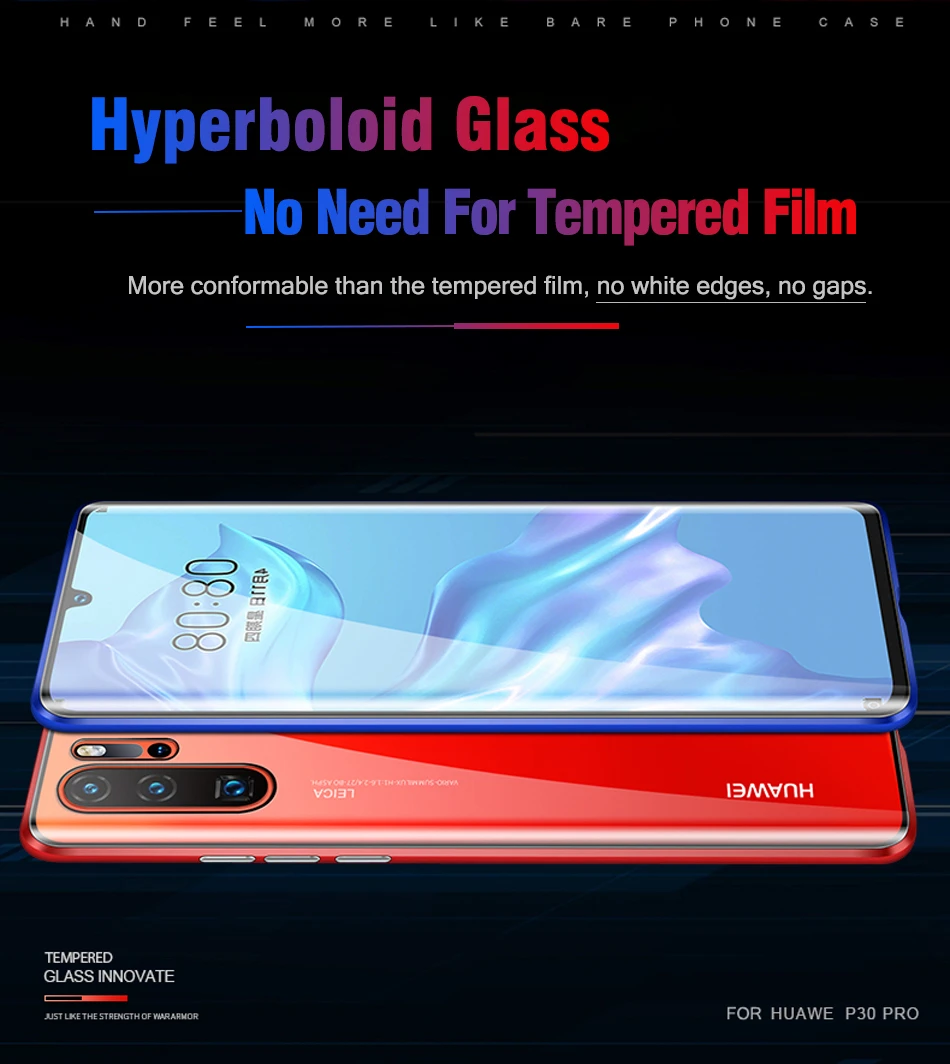 Магнитный чехол для huawei Honor 20 10 20i Pro Lite, Защитная крышка для экрана для Honor V20 V10 8X Pro, полное покрытие, стеклянный чехол