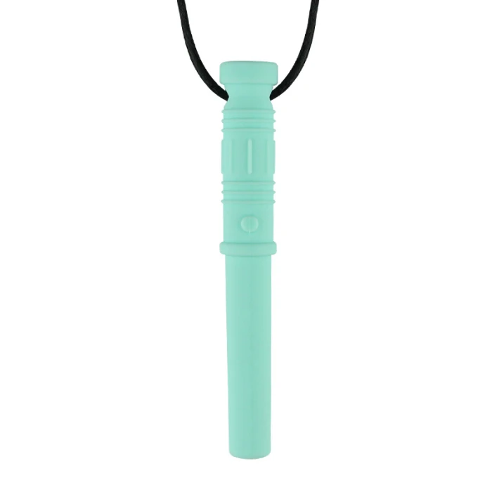 Sensory Crayon Teether Ожерелье Лучшие инструменты для аутизма и прорезывания зубов детские силиконовые жевательные игрушки для жевания кулон для мальчиков и девочек
