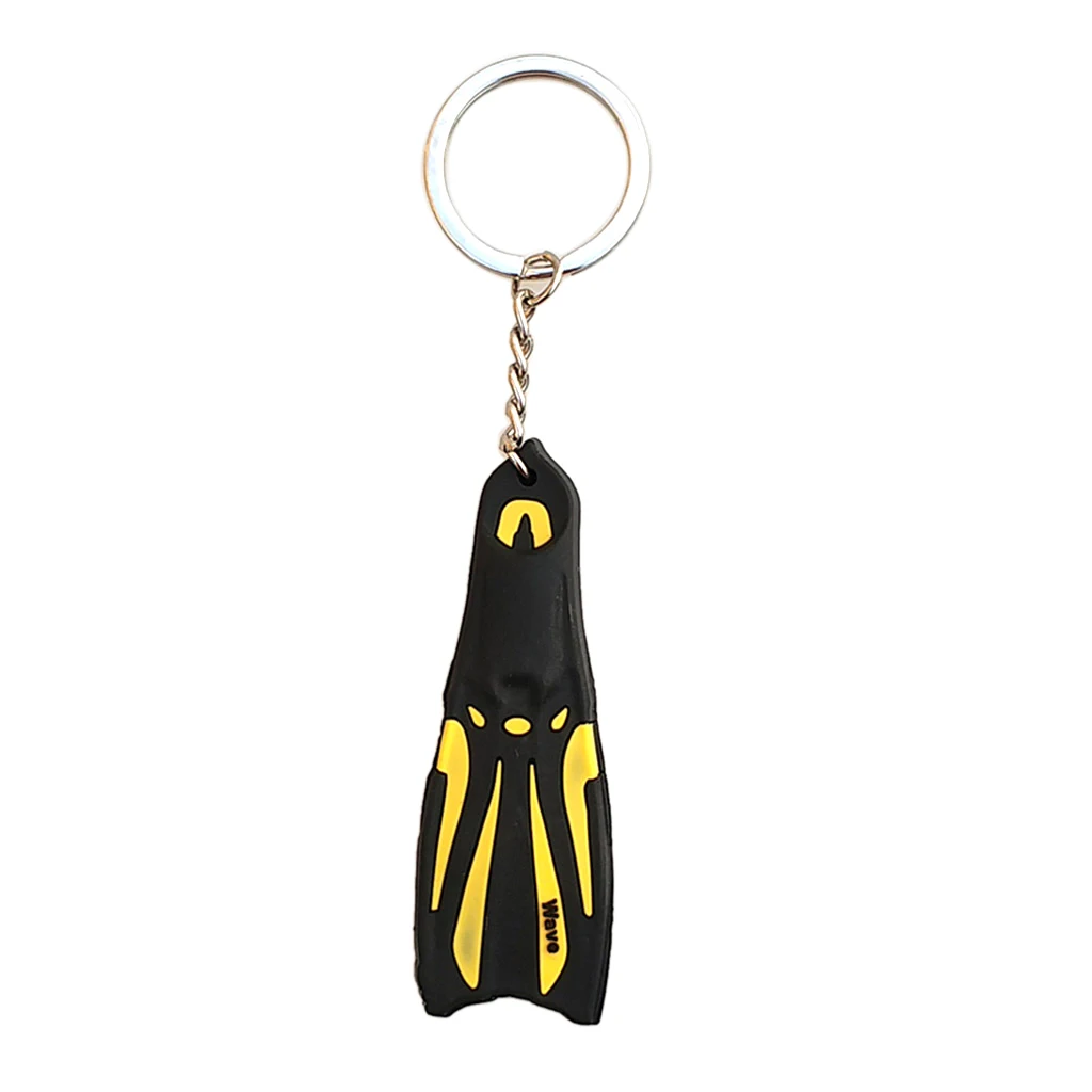 Swim Fin Keychain Keyring for Car Key Ring Handbag Tote Bag Wallet Pendant - Choice of Color