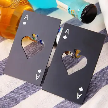 

1PC Go Swing Playing Card Shape Multifunction Bottle Kit Gadget Multipurpose Beer Card Multi Spade Bottle Opener Bar Tool