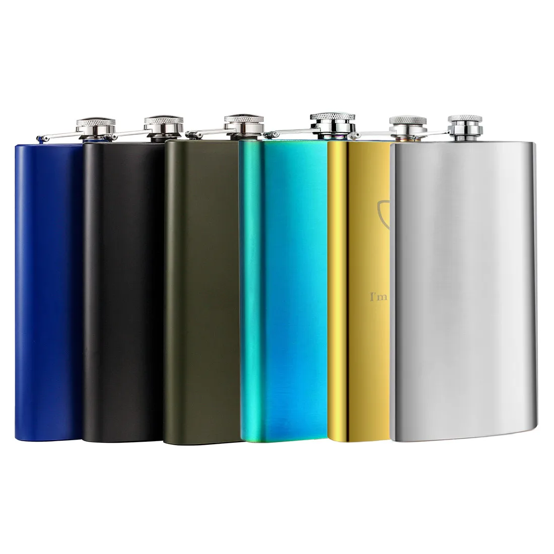 Плоская фляжка GENNISSY Pocket 12 OZ с бесплатной воронкой 304 18/8 нержавеющая сталь 100%