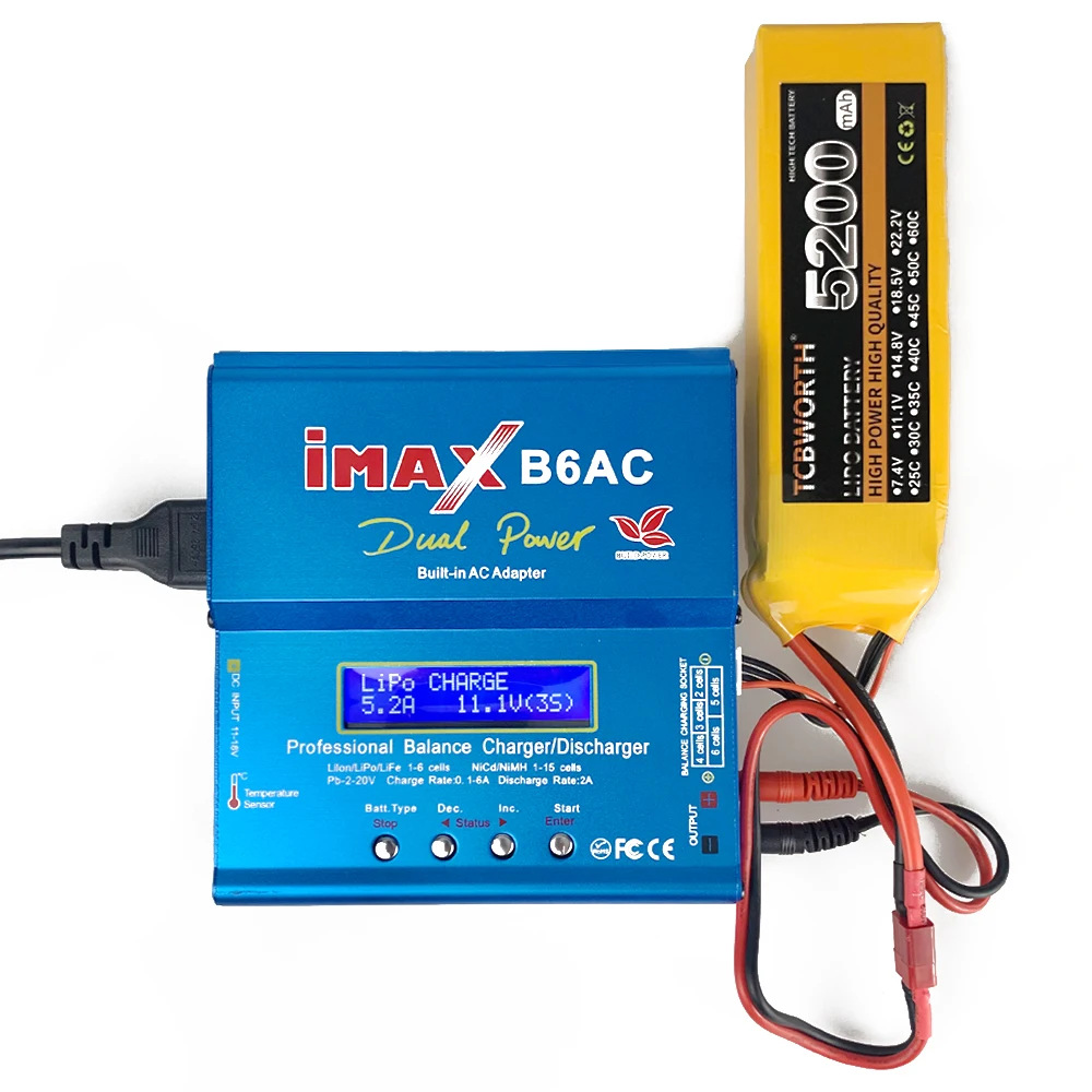 Зарядное устройство LiPo IMAX B6 цифровой адаптер для аккумуляторов 12 В 6 А Зарядные