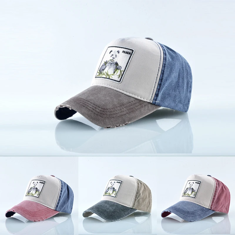 

VACIGODEN Unisex Animal Panda Embroidered Baseball Cap Outdoor Sports/Travel Cotton Adjustable Sunhat Couple Hats Hip-Hop Gorra