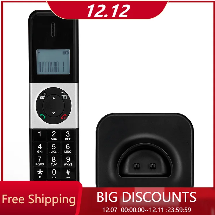 

16 Language Digital Cordless Fixed Telephone With Call ID Handsfree Mute LED Screen Wireless Phone For Home Office