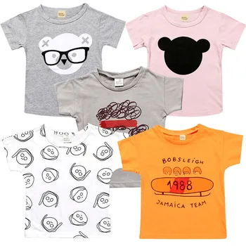 

Baby Boy T-shirt For Girls Tops Summer Cartoon Print Kids Boys T-Shirts Tee Short Sleeve Children Girl T Shirt Shirts Clothing