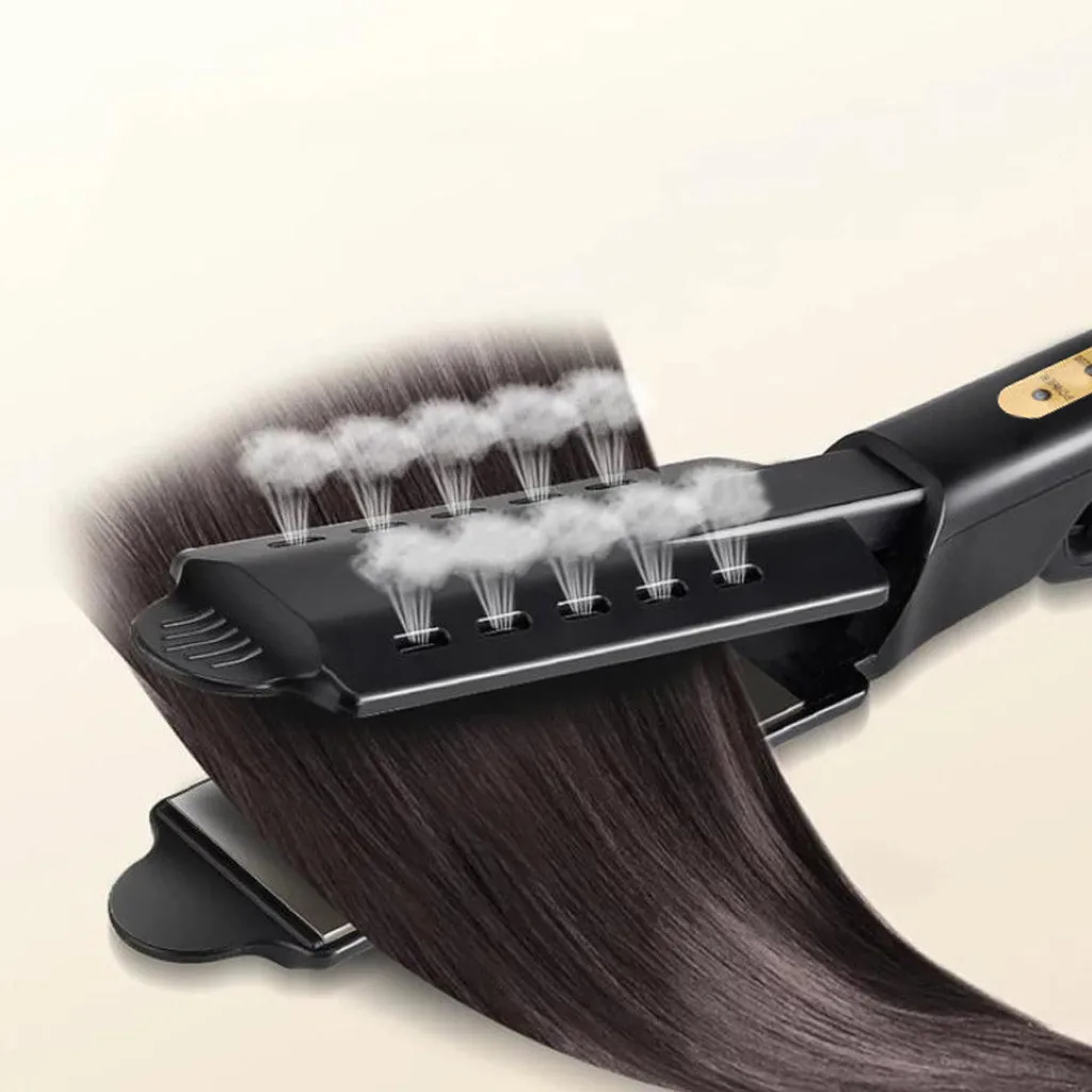 Выпрямитель для волос с четырьмя зубцами, турмалин, ионный плоский утюг для женщин, расширенная панель Prancha Vapor Max, компьютерная крышка