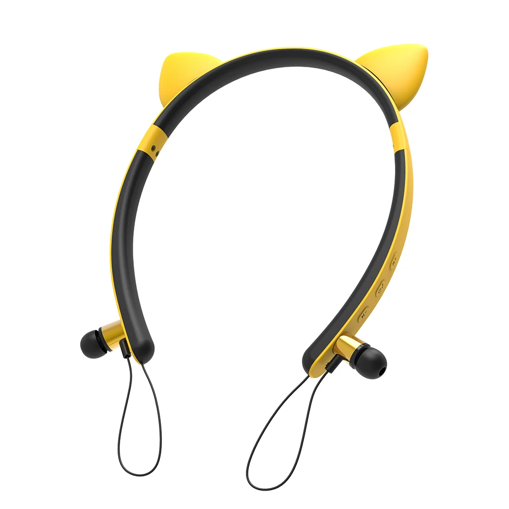 ZW29 Bluetooth стерео наушники, беспроводная Магнитная спортивная Гарнитура, наушники с защитой от пота, съемные наушники для телефона, планшета, компьютера - Цвет: yeloow