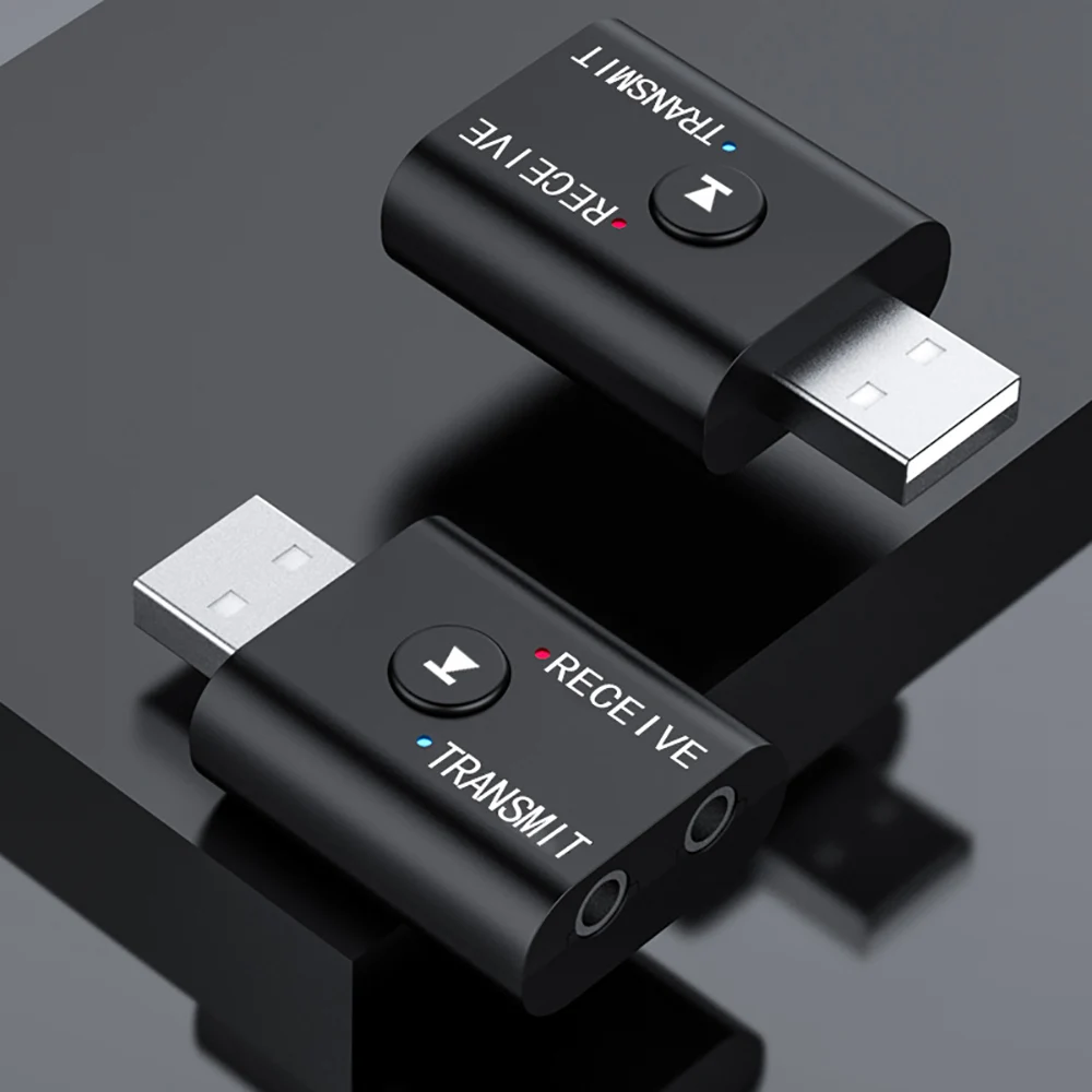 2 в 1 Bluetooth 5,0 аудио приемник передатчик мини стерео Bluetooth AUX RCA USB 3,5 мм разъем для ТВ ПК автомобильный комплект беспроводной адаптер
