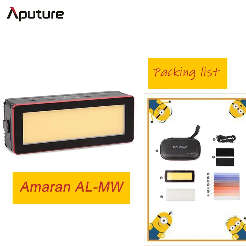 Aputure Amaran AL-MW Mini luz светодиодный 10 Вт непроницаемый IP68 10 м батерия литиевый литиada 5500K luz subacuautica aputure аксессуары