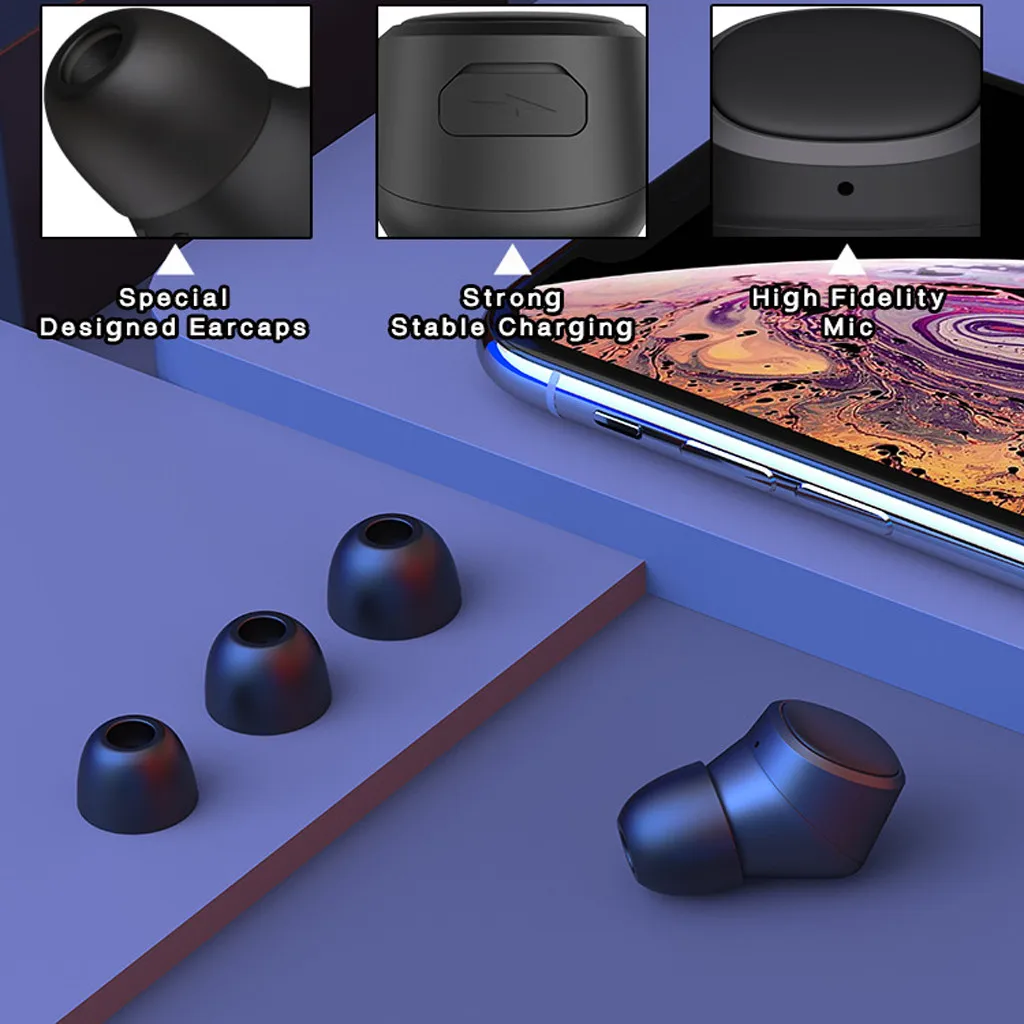 Mosunx портативная беспроводная bluetooth-гарнитура, стерео Спортивные Bluetooth беспроводные гарнитуры, водонепроницаемая гарнитура