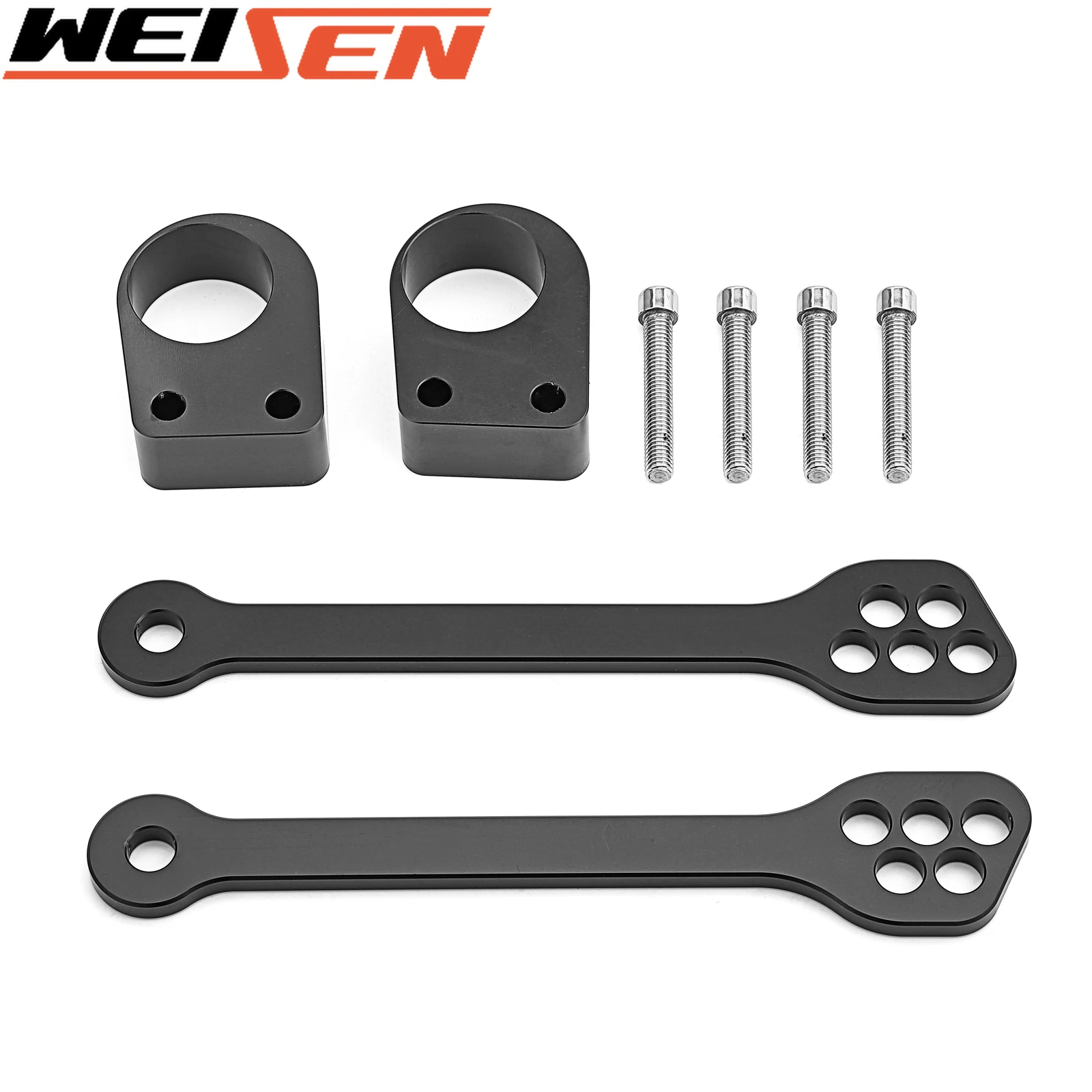 

Rear 0-4'' Adjust & Front 1'' Lowering Link Drop Kit For Kawasaki Ninja 250R 300 Motorcycle Accessories Black Anodized