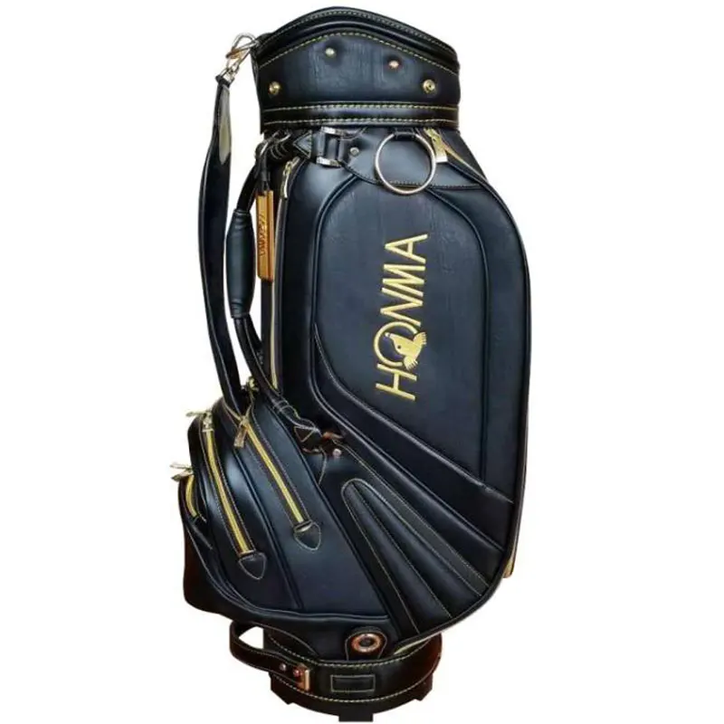Новая мужская сумка для гольфа HONMA PU, сумка для клюшек для гольфа 9 дюймов, стандартная сумка для гольфа на выбор, цветная сумка для гольфа, Cooyute - Цвет: Черный
