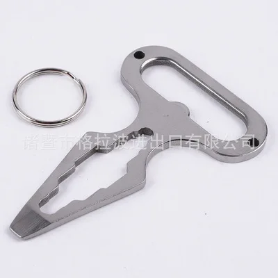 

2 Pcs Multi-function Stainless Steel Tool Self-defense Defense Spiked Compact Portable Outdoor Camping Bottle Opener Wrench Tool