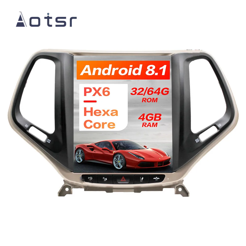 Gps навигация Android 8,1 4GB ram Tesla стиль автомобиля для JEEP Cherokee- головное устройство Автомобильный плеер Мультимедиа android видео автомобиля
