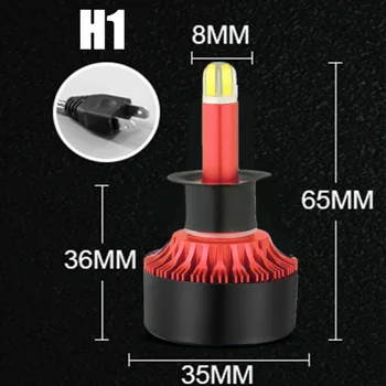 

H1 LED Headlight Electronics 8-Sides 6000K White Super bright Replacement