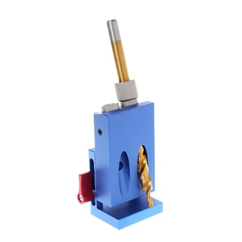 

High Quality Mini Style Pocket Hole Jig Kit System Joinery + Step Drill Bit & Accessories Wood Work Tools