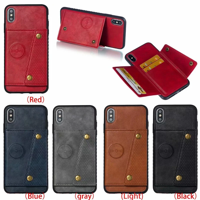 

New Wallet Leather Case For Iphone XR XS Max 8 8 Plus Business Adsorption Cases For Iphone7 7Plus 6 6S Support Cover