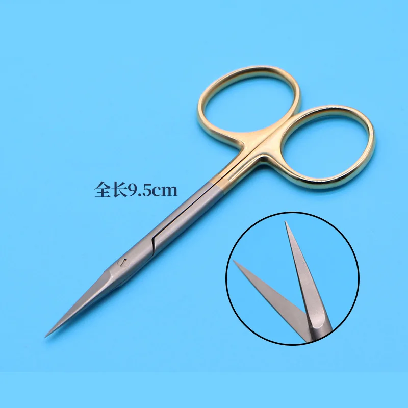 9.5cm scissors medical Straight/ curved surgical scissors surgical ophthalmic instrument