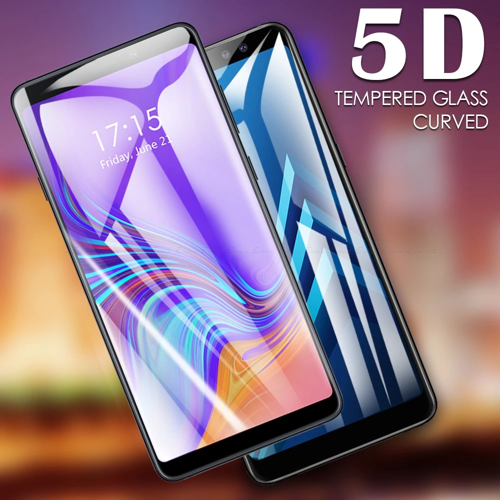 

5D Curved Full Cover Screen Protector Tempered Glass Film For Samsung Galaxy A9 A8 A7 A6 Plus 2018 A3 A5 2017 Protective Glass