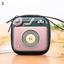  Creative Retro Personalized Mini Coin Wallet Purse Kids Earphone Box Bags Coin Wallet Women Retro Tape Camera Tinplate Bag 