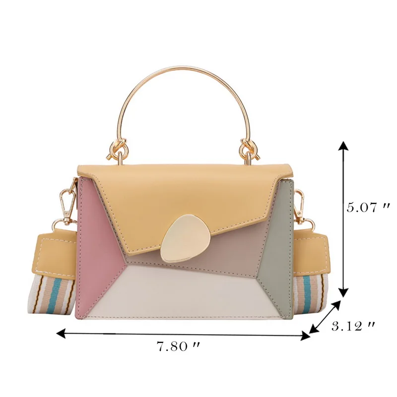Женская сумка через плечо из искусственной кожи модные простые сумки через плечо женские цветные сумки