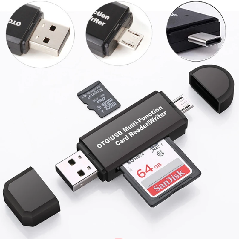 

SD Card Reader USB 3.0 OTG Micro USB Type C Card Reader Lector SD Memory Card Reader For Micro SD TF USB Type-C OTG Cardreader