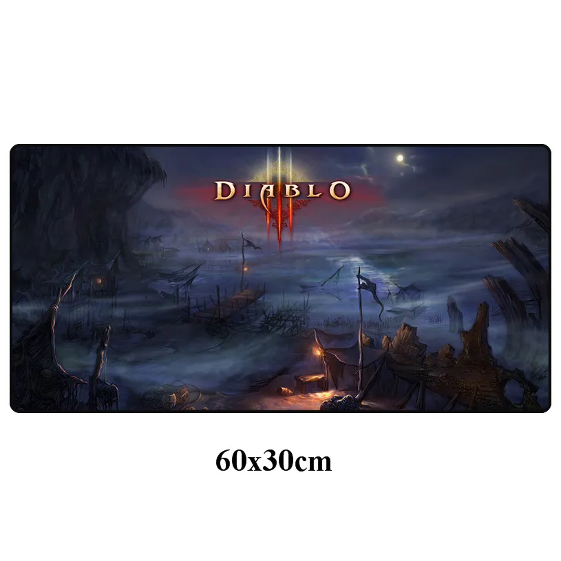 Розовый DIABLO Ⅲ большой игровой коврик для мыши с запирающимся краем Otaku Резиновый Большой Коврик для мыши геймер 60x30 см XXL ноутбук стол компьютерная клавиатура Коврик - Цвет: Розовый