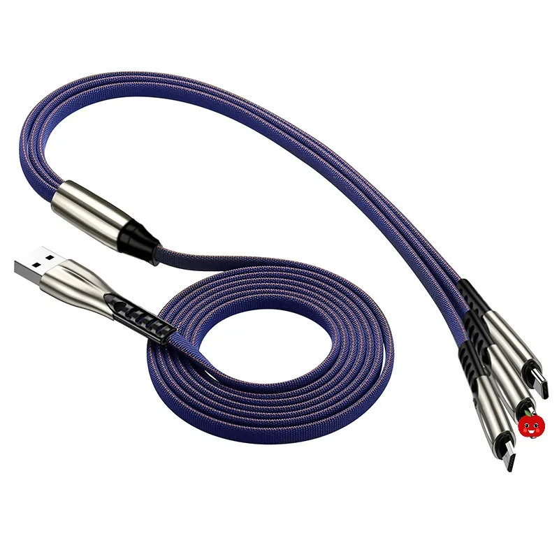 

3 In1 Usb Cable QC 4.0 for Iphone XR 8 Micro Usb Type C Cable Fast Charging for Huawei P30 Redmi Note 7 1m 3A Charger Data Cable