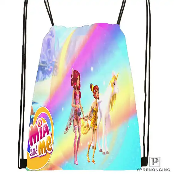 Custom My and Magic Me походная сумка на шнурке милый рюкзак для детей(черная спинка) 31x40 см#180531-04-01 - Цвет: Drawstring Backpack