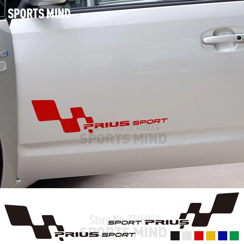 

1 Pair SPORTS MIND Car Sticker Decal Automobiles Car Styling For Toyota Prius TRD JDM Car Stickers Exterior Accessories