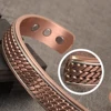 Vinterly Twisted Pure Copper Bracelets Men 12mm Health Energy Magnetic Bangles Benefits Adjustable Open Cuff Jewelry Resizable 3