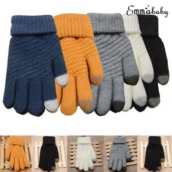 

2020 Magic Touch Screen Sensory Gloves Women Girl Female Stretch Knit Colorful Mittens Winter Warm Accessories Wool Gloves