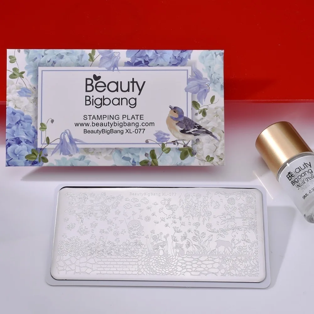 Beautybigbang ногтей штамповки пластины полосатый улыбка лицо блок клип изображения 6 см нержавеющая сталь пластины для штамповки ногтей шаблон